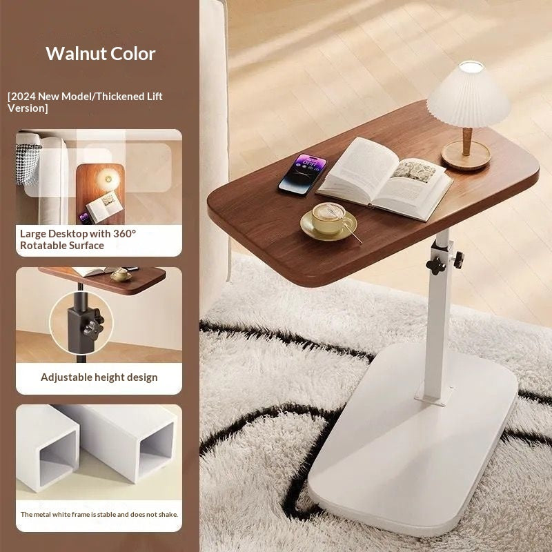 Flip-up Bedside Table Height-adjustable Side