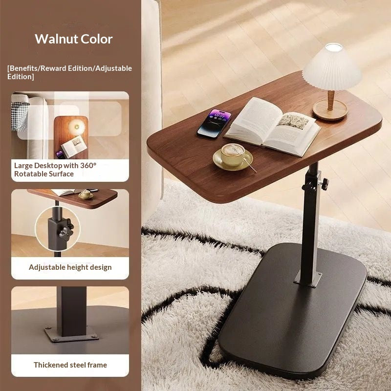 Flip-up Bedside Table Height-adjustable Side