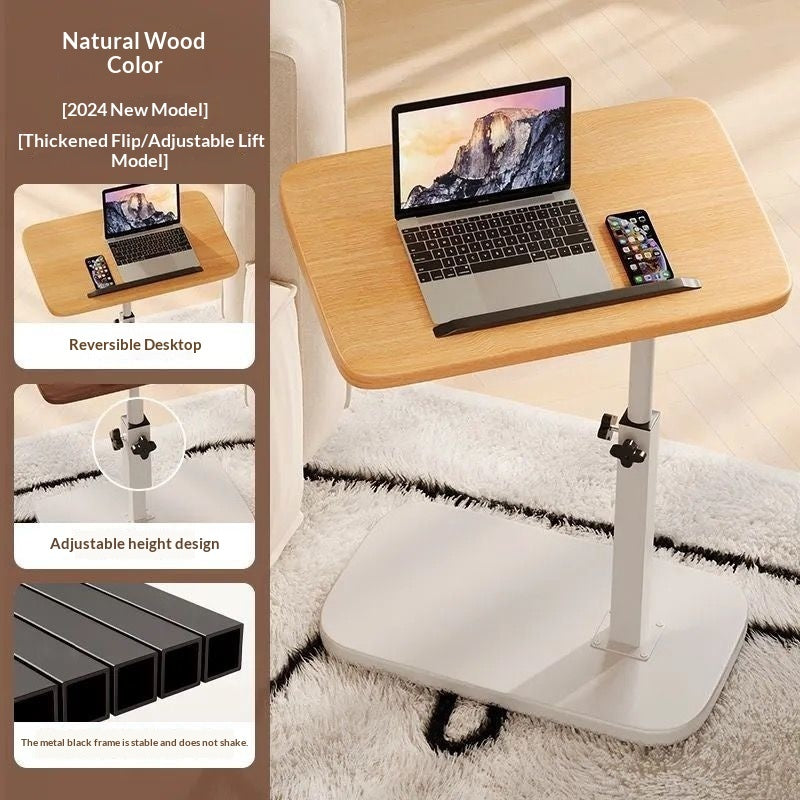 Flip-up Bedside Table Height-adjustable Side
