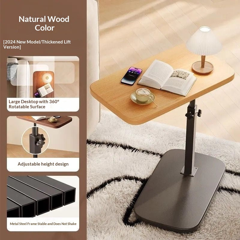 Flip-up Bedside Table Height-adjustable Side