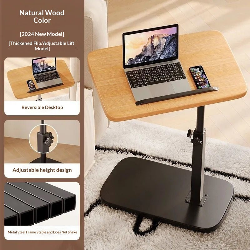 Flip-up Bedside Table Height-adjustable Side