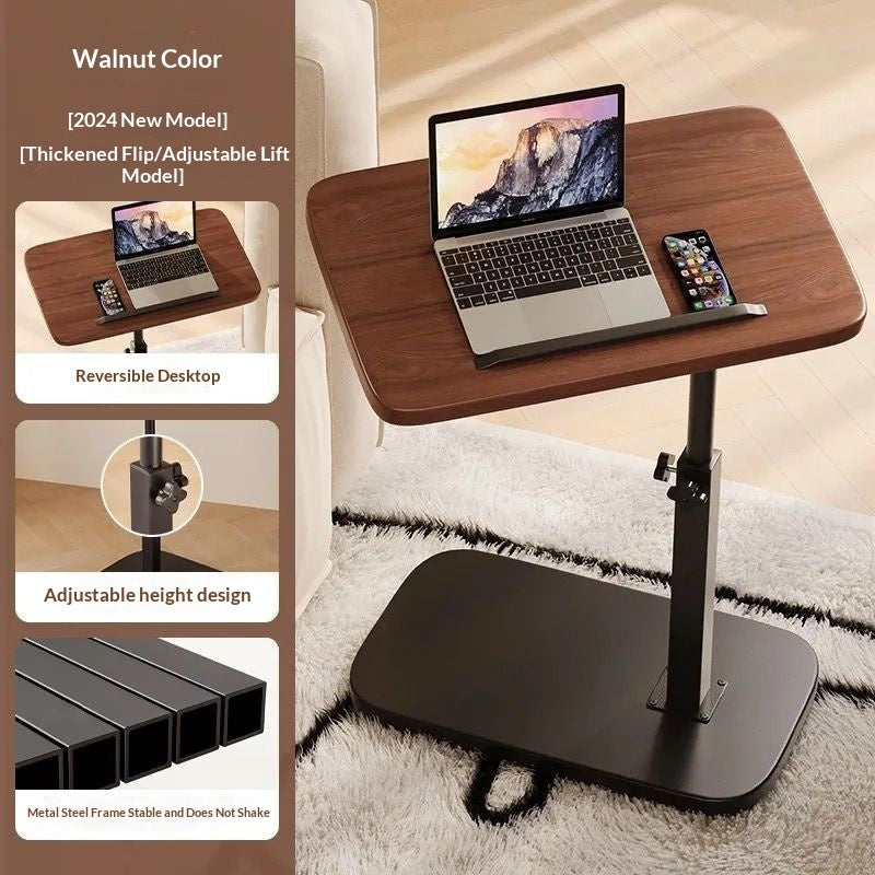 Flip-up Bedside Table Height-adjustable Side