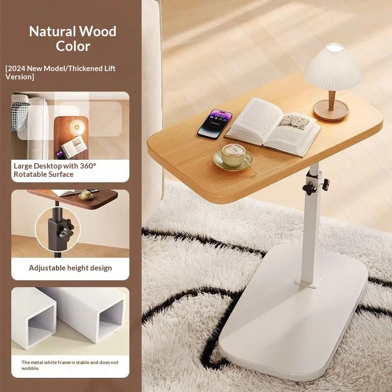 Flip-up Bedside Table Height-adjustable Side