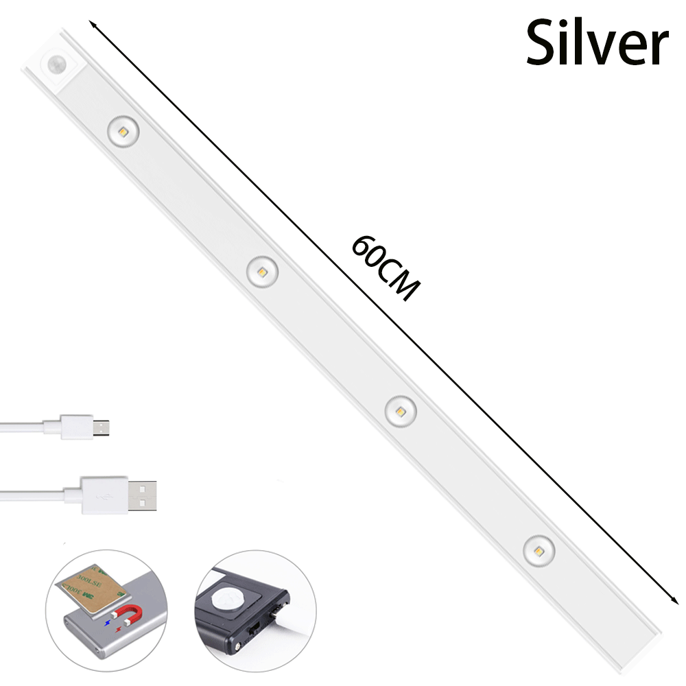 LED Night Light Motion Sensor Wireless Thin LED Wine Cooler Light For Kitchen, Cabinet, Bedroom, & Wardrobe Indoor Lighting